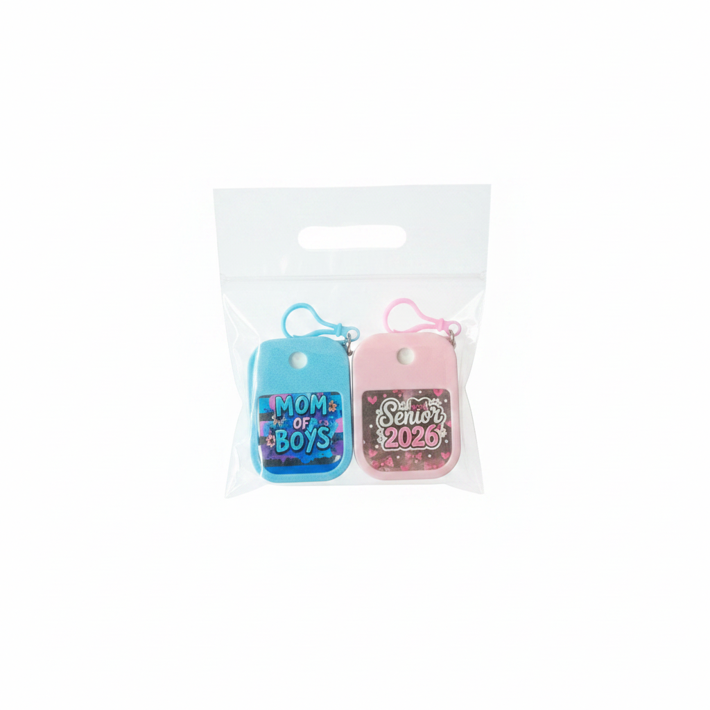 2-Pack Hand Sanitizer Holders in Zipper Bag