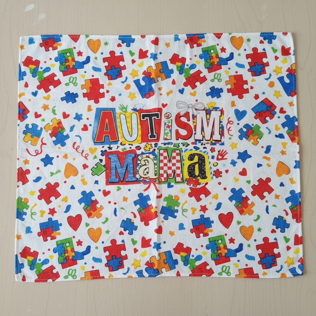 Autism Mama Rally Rag Background
