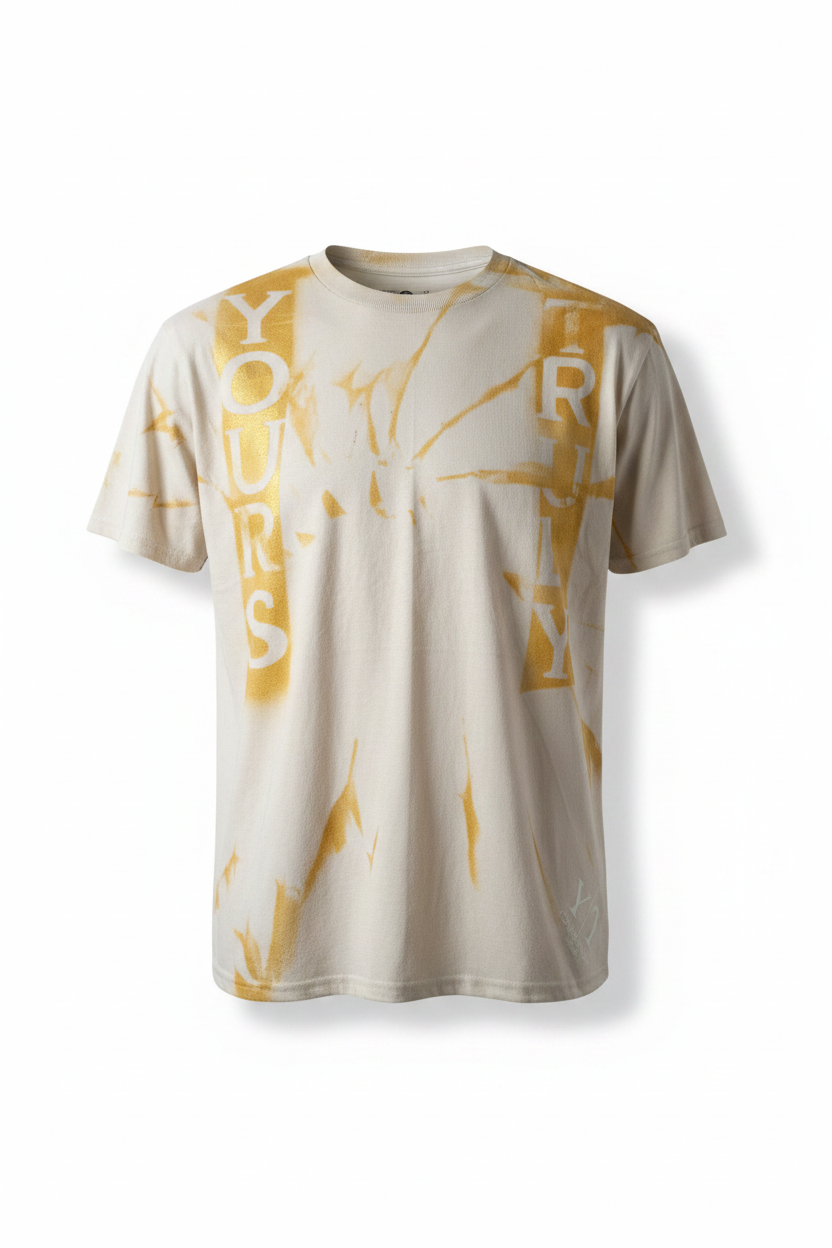 Gold Bleach Tee - Front Upright