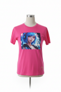 Hot Pink Anime Graphic Tee on Mannequin