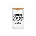16 oz glass Bamboo Tumbler