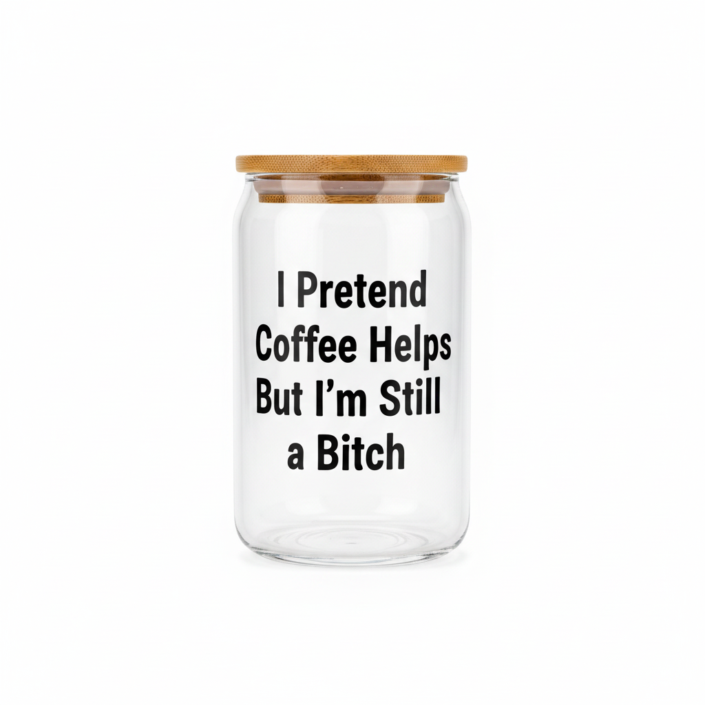16 oz glass Bamboo Tumbler