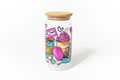 Glam  Glass Tumbler  Cup with Bamboo Lid