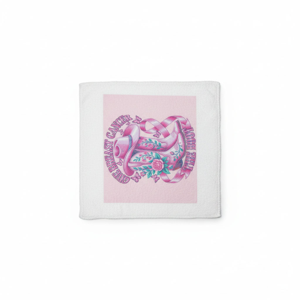 One Breast Cancer The Boot - Custom  Towel