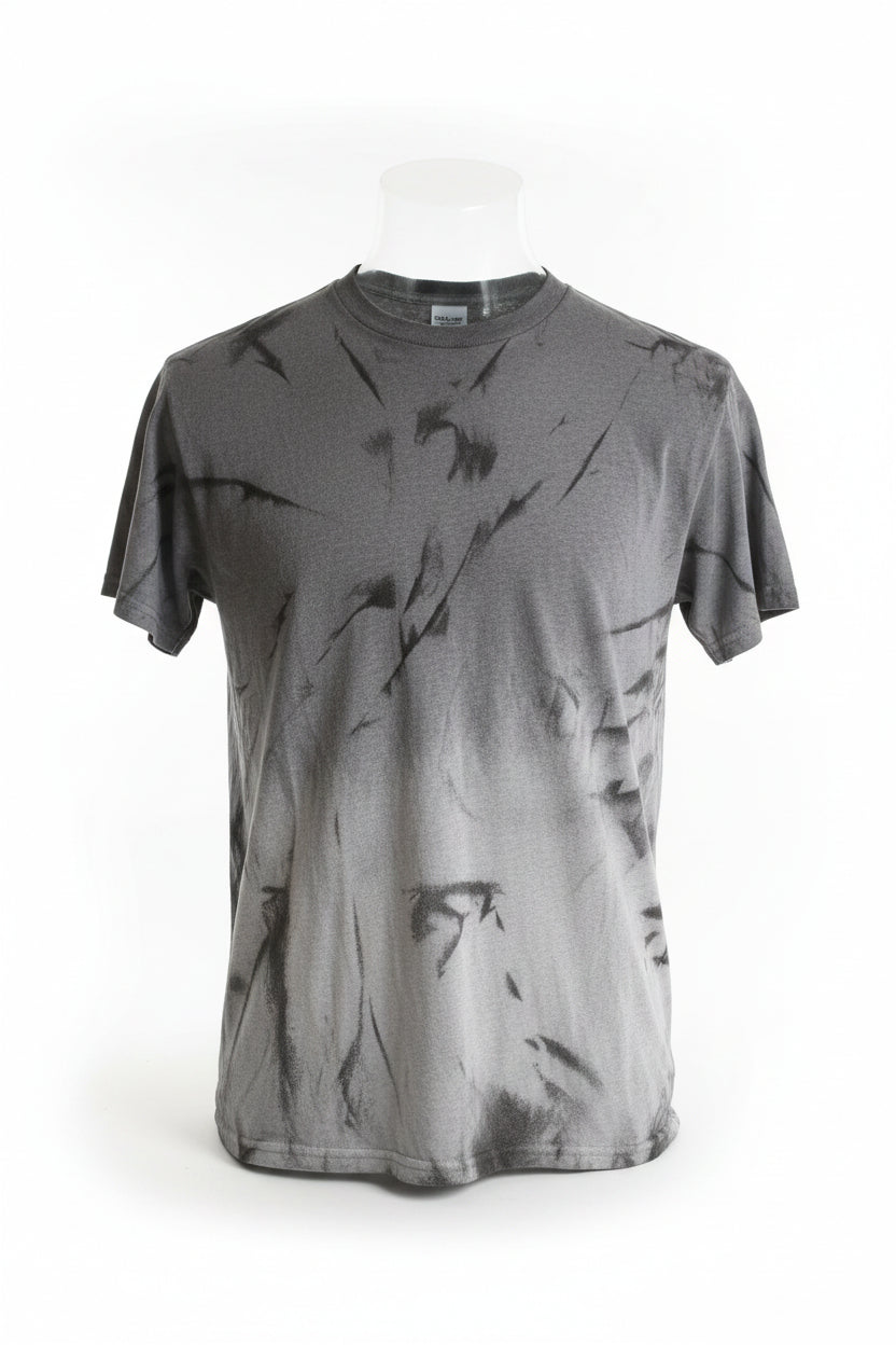 Moving With Faith acid-wash graphic tee back view