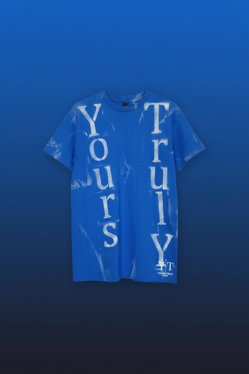 Yours Truly T-Shirt on Studio Gradient